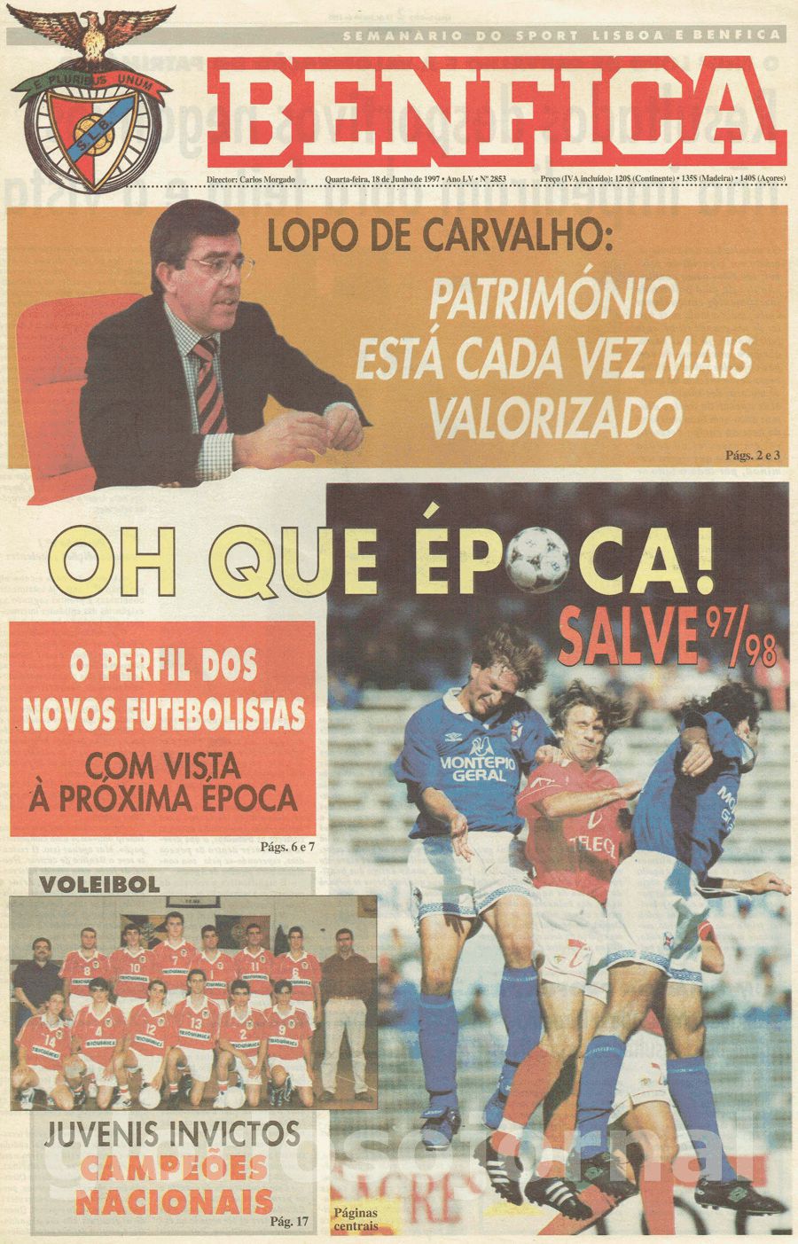 jornal o benfica 2853 1997-06-18